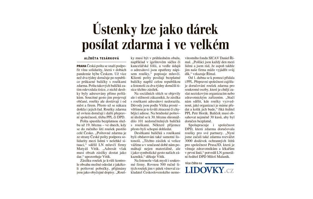 Article Lidové noviny